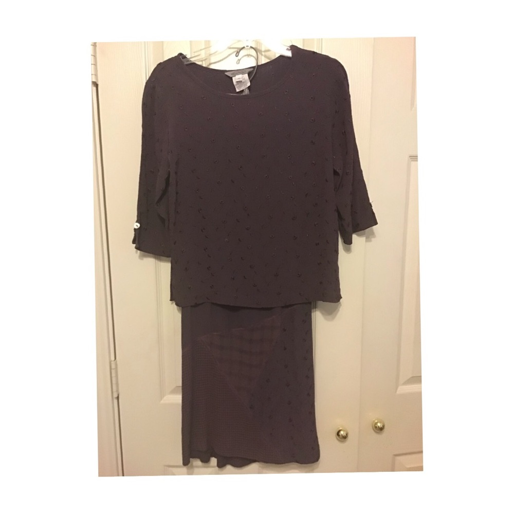 Plum Blouse and Skirt set